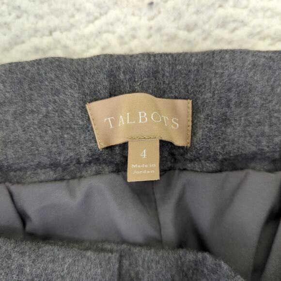 Talbots Wool Stretch Trouser Pants Dress Pants Women's 4 Gray Woven Italy Lined - Picture 7 of 9